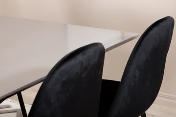 Penny Spisegruppe 190 cm inkl. 6 Pontus Stoler - Grå/Svart - Møbler - Bord - Spisegruppe