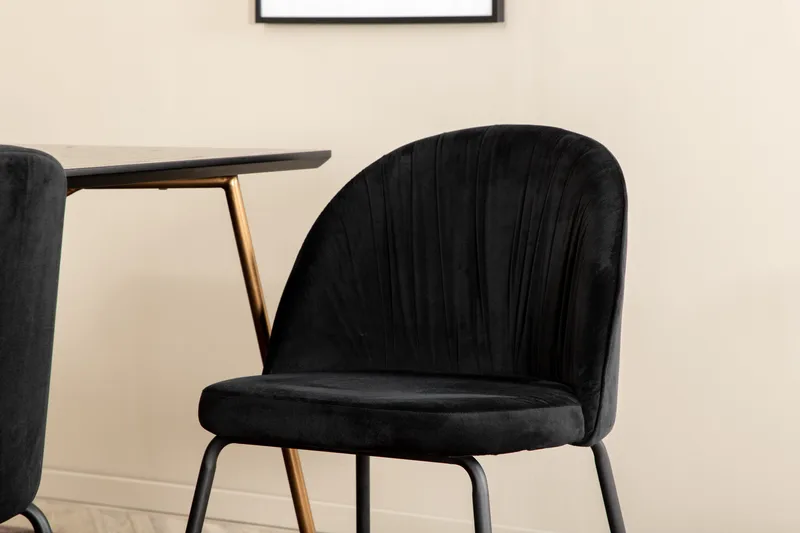 Pipi Spisegruppe 190 cm inkl. 6 Foyos Stoler - Svart/Kobber - Møbler - Bord - Spisegruppe