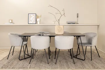 Pippi Spisebord med 6 Berit Spisestoler - Møbler - Bord - Spisegruppe