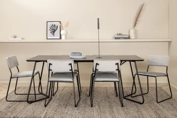 Pippi spisebord med 6 Kenth Spisestol - Møbler - Bord - Spisegruppe