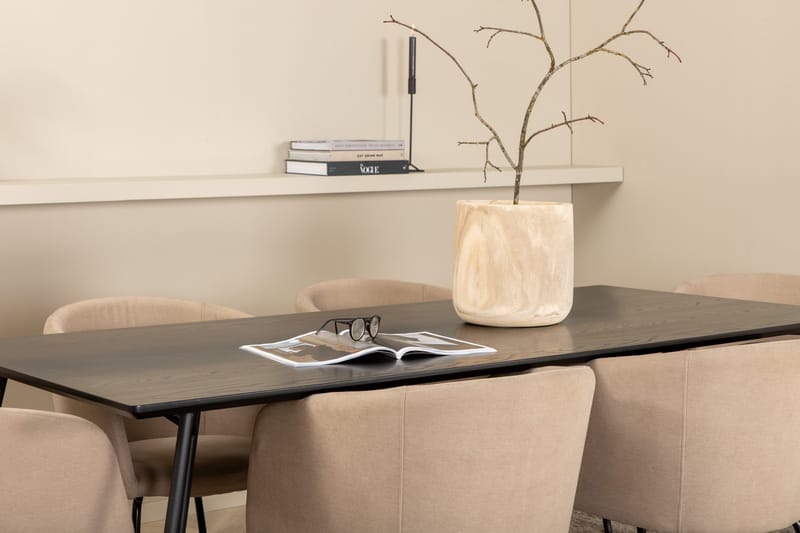 Pippi spisebord med 6 stk Berit Spisestol - Møbler - Bord - Spisegruppe