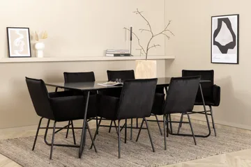 Pippi spisebord med 6 Pippi Spisestol - Møbler - Bord - Spisegruppe