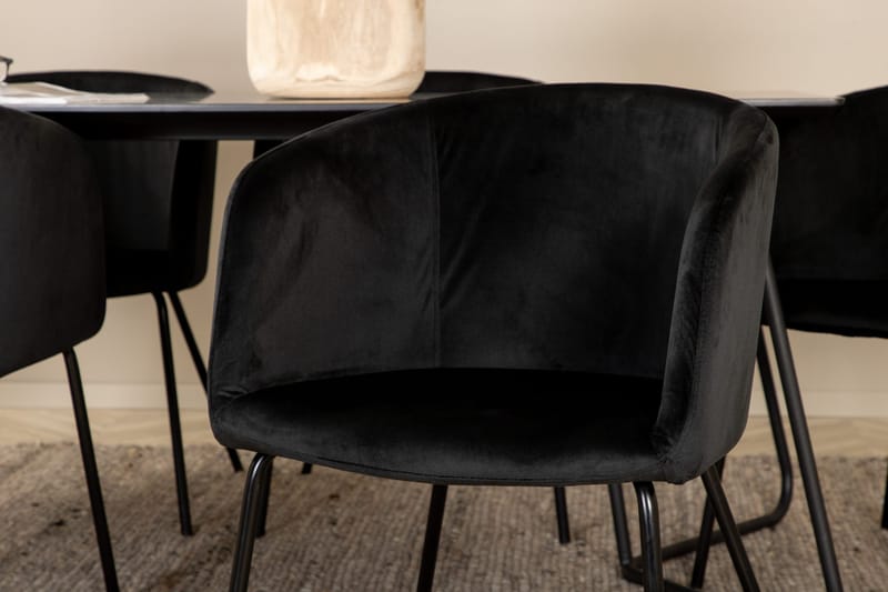 Pippi Spisebord med 6stk Berit Spisestol - Møbler - Bord - Spisegruppe