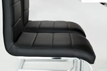 Ratliff Forlengningsbar Spisegruppe 180 cm m 4 Cibus Stoler - Hvit/Svart - Møbler - Bord - Spisegruppe