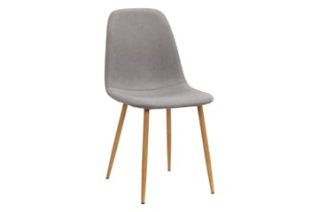 Ratliff Spisebord 180 cm Uttrekkbart med ileggsplate + 6 stk Nibe stol grå med eikeben - Hvit/Grå - Møbler - Bord - Spisegruppe
