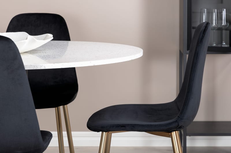 Razzia Spisegruppe 106 cm Rund + 4 Pontus Spisestoler - Møbler - Bord - Spisegruppe
