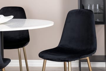 Razzia Spisegruppe 106 cm Rund + 4 Pontus Spisestoler - Møbler - Bord - Spisegruppe