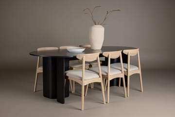 Rektangulær spisegruppe Tyresö 220 cm med 6 Ven stoler - Svart/Whitewash - Møbler - Bord - Spisegruppe