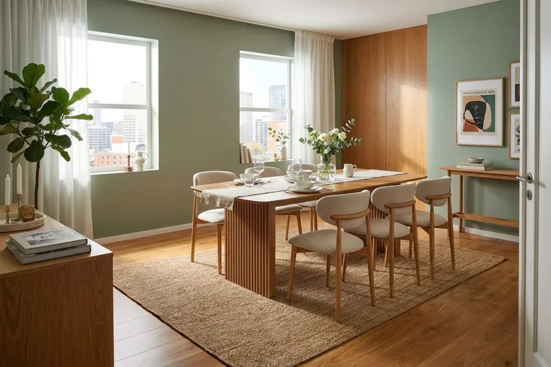 Richeto Spisegruppe 240 cm Eik med 6 Molly Spisestoler - Eik/Beige - Møbler - Bord - Spisegruppe