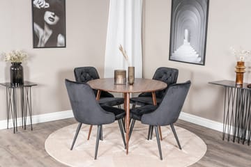 Ridones Spisegruppe 100 cm Rund + 4 Valera Spisestoler - Møbler - Bord - Spisegruppe