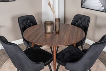 Ridones Spisegruppe 100 cm Rund + 4 Valera Spisestoler - Møbler - Bord - Spisegruppe