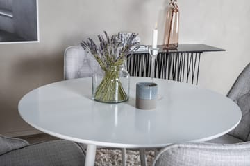 Ridones Spisegruppe 100 cm Rund inkl. 4 Valera Stoler - Hvit/Grå - Møbler - Bord - Spisegruppe