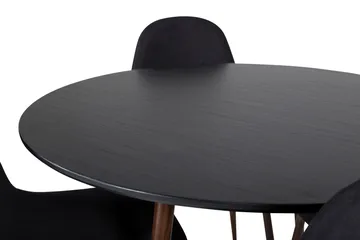 Ridones Spisegruppe inkl. 4 Ypas Stoler - Svart/Brun - Møbler - Bord - Spisegruppe