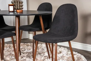 Ridones Spisegruppe inkl. 4 Ypas Stoler - Svart/Brun - Møbler - Bord - Spisegruppe