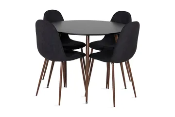 Ridones Spisegruppe inkl. 4 Ypas Stoler - Svart/Brun - Møbler - Bord - Spisegruppe