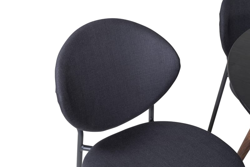 Ridones Spisegruppe Rundt inkl. 4 Moncoll Stoler - Svart/Brun - Møbler - Bord - Spisegruppe