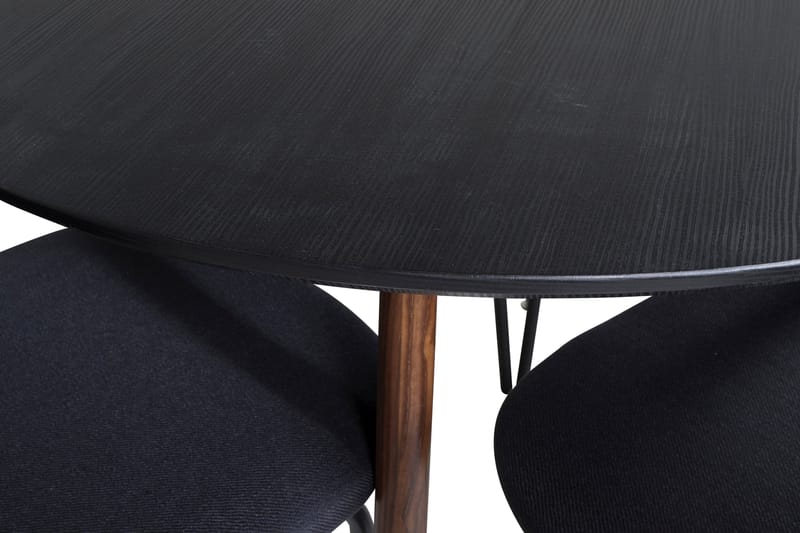 Ridones Spisegruppe Rundt inkl. 4 Moncoll Stoler - Svart/Brun - Møbler - Bord - Spisegruppe