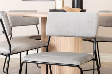 Rundt Bianca Spisebord med 4 stk Kenth Spisestol - Møbler - Bord - Spisegruppe