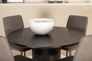 Rundt Bianca Spisebord med 4 stk Windu Lyx Spisestol - Møbler - Bord - Spisegruppe