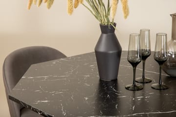 Rundt Marbs Spisebord med 4 stk Velvet Spisestol - Møbler - Bord - Spisegruppe