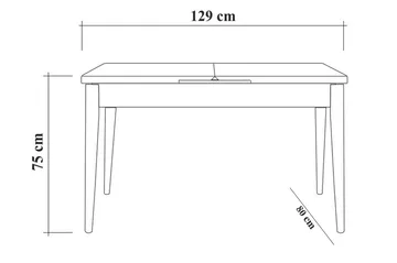 Shundrea Spisegruppe 4 deler 75 cm - Hvit - Møbler - Bord - Spisegruppe