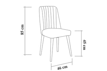 Shundrea Spisegruppe 4 deler 75 cm - Valnøtt - Møbler - Bord - Spisegruppe