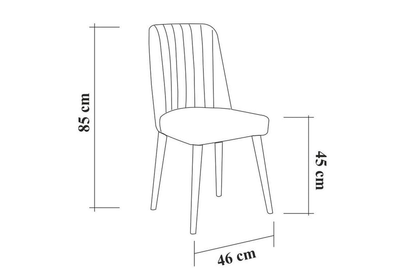 Shundrea Spisegruppe 4 deler 75 cm - Valnøtt - Møbler - Bord - Spisegruppe