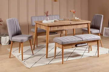 Shundrea Spisegruppe 5 deler 75 cm - Tre / Natur - Møbler - Bord - Spisegruppe