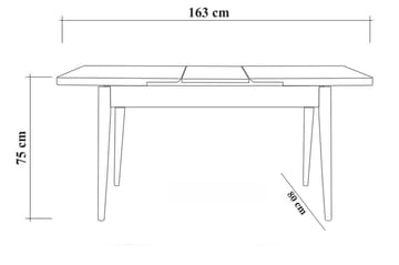 Shundrea spisegruppe 5 deler 75 cm - Tre/natur - Møbler - Bord - Spisegruppe