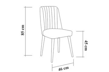 Shundrea Spisegruppe 5 deler 75 cm - Valnøtt - Møbler - Bord - Spisegruppe