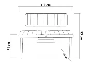 Shundrea Spisegruppe 5 deler 75 cm - Valnøtt - Møbler - Bord - Spisegruppe