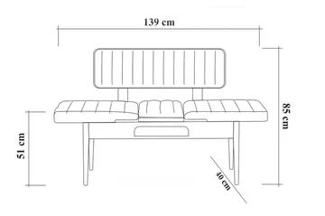 Shundrea Spisegruppe 5 deler 75 cm - Valnøtt - Møbler - Bord - Spisegruppe