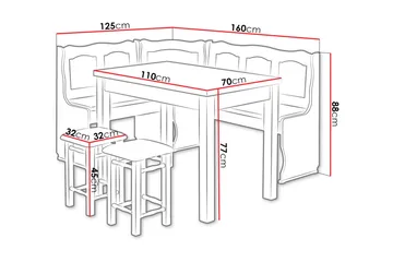 Sialana Kjøkkenmøbelsett - Or - Møbler - Bord - Spisegruppe