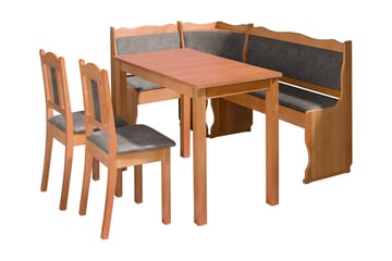 Sialana Spisegruppe - Tre/Brun - Møbler - Bord - Spisegruppe