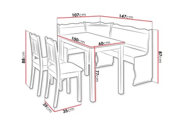 Sialana Spisegruppe - Tre/Brun - Møbler - Bord - Spisegruppe