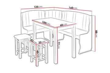 Sialana Spisegruppe - Tre/Svart - Møbler - Bord - Spisegruppe