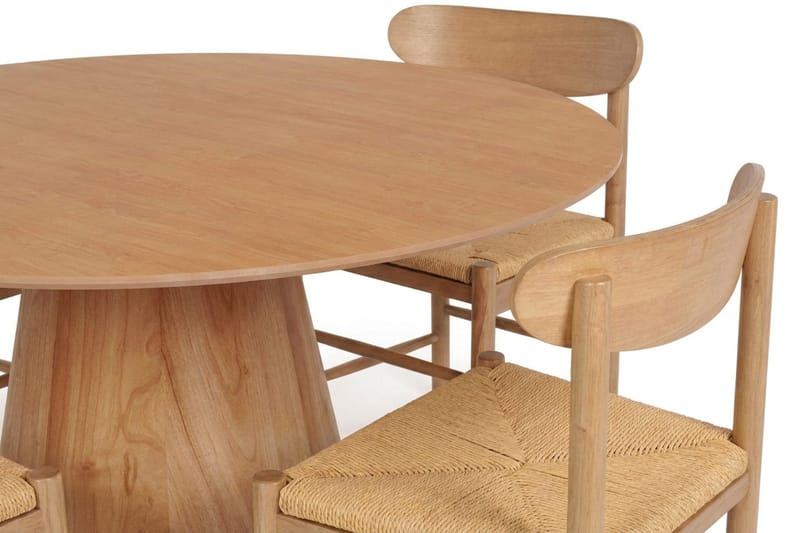Siena spisegruppe rund 130 cm eik med 6 Malte spisestoler - Møbler - Bord - Spisegruppe