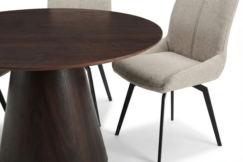 Siena spisegruppe rund 130 cm røkt eik med 6 Mora spisestoler - Røkt eik - Møbler - Bord - Spisegruppe