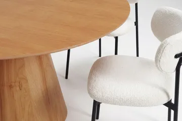 Siena spisegruppe rund 150 cm eik med 6 Lucy spisestoler - Eik - Møbler - Bord - Spisegruppe