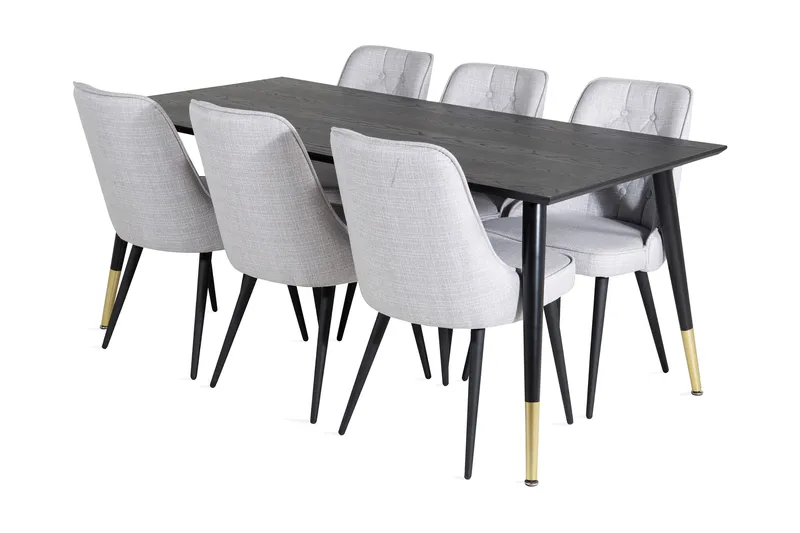Spisebord Daicy 180 cm med 6 Valera Spisestoler