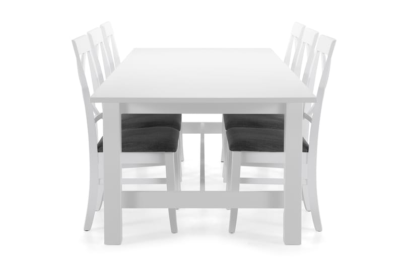 Spisebord Isadora med 6 Twain stoler - Hvit - Spisegruppe