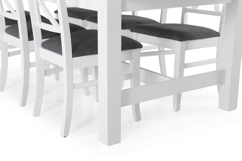Spisebord Isadora med 6 Twain stoler - Hvit - Spisegruppe