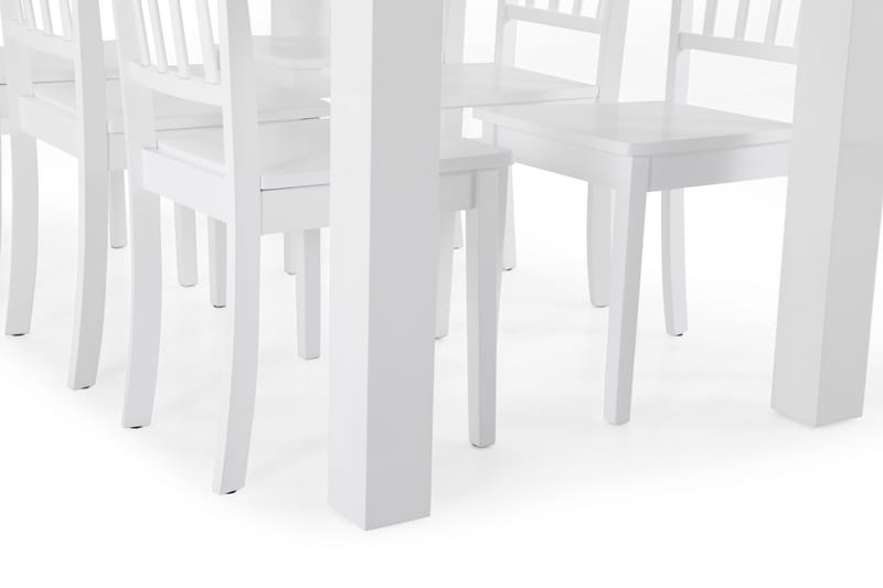 Spisebord Jack med 6 Catskill stoler - Hvit - Spisegruppe