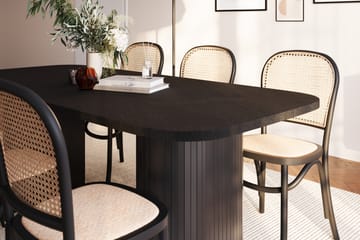 Spisebord Kopparbo 200 cm med 6 Spisestoler Degors - Svart - Møbler - Bord - Spisegruppe