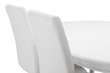 Spisebord Lowisa med 4 Jack stoler - Hvit - Møbler - Bord - Spisegruppe