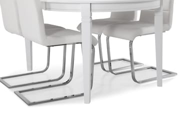 Spisebord Lowisa med 4 Jack stoler - Hvit - Møbler - Bord - Spisegruppe