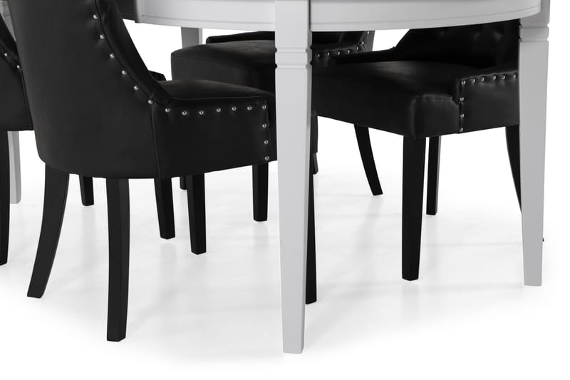 Spisebord Lowisa med 4 Tuva stoler - Svart - Spisegruppe