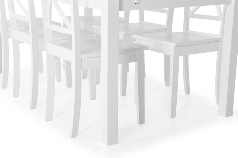 Spisebord Octavia med 6 Nadica stoler - Hvit - Spisegruppe