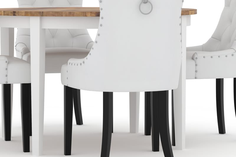 Spisebord Shikamaru 120 cm Rundt med 4 Stoler Hermione Kunst - Antikk - Spisegruppe