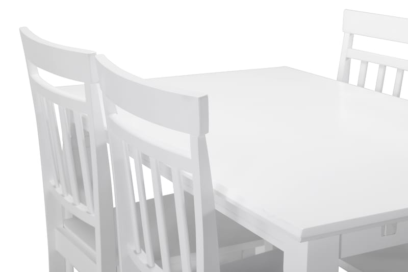 Spisebord Twain med 4 Catskill stoler - Hvit - Spisegruppe
